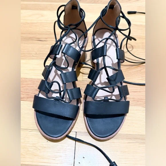 Madewell Daniela Block Heel Lace Up Sandals - Picture 10 of 13